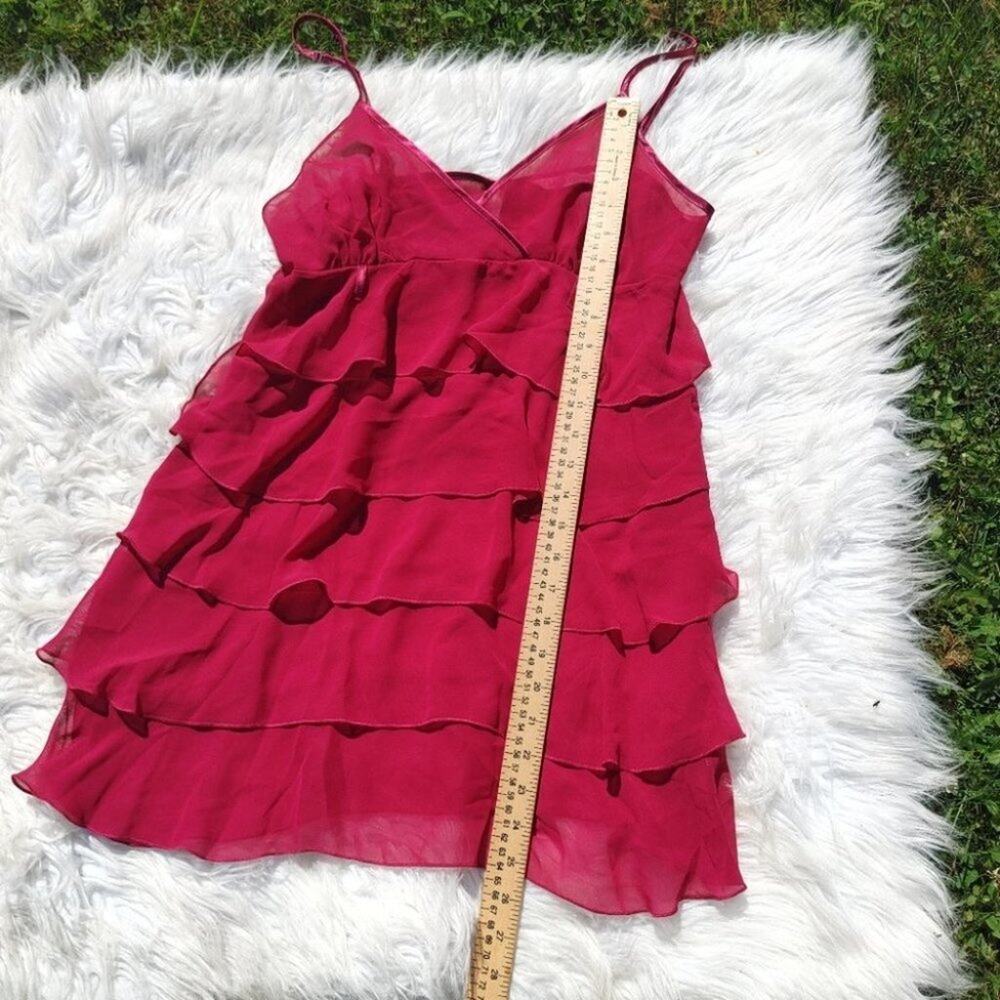 La Vie En Rose Size Medium M Red Layered Frill Lingerie Sexy Cute Red Valentines - Picture 9 of 9